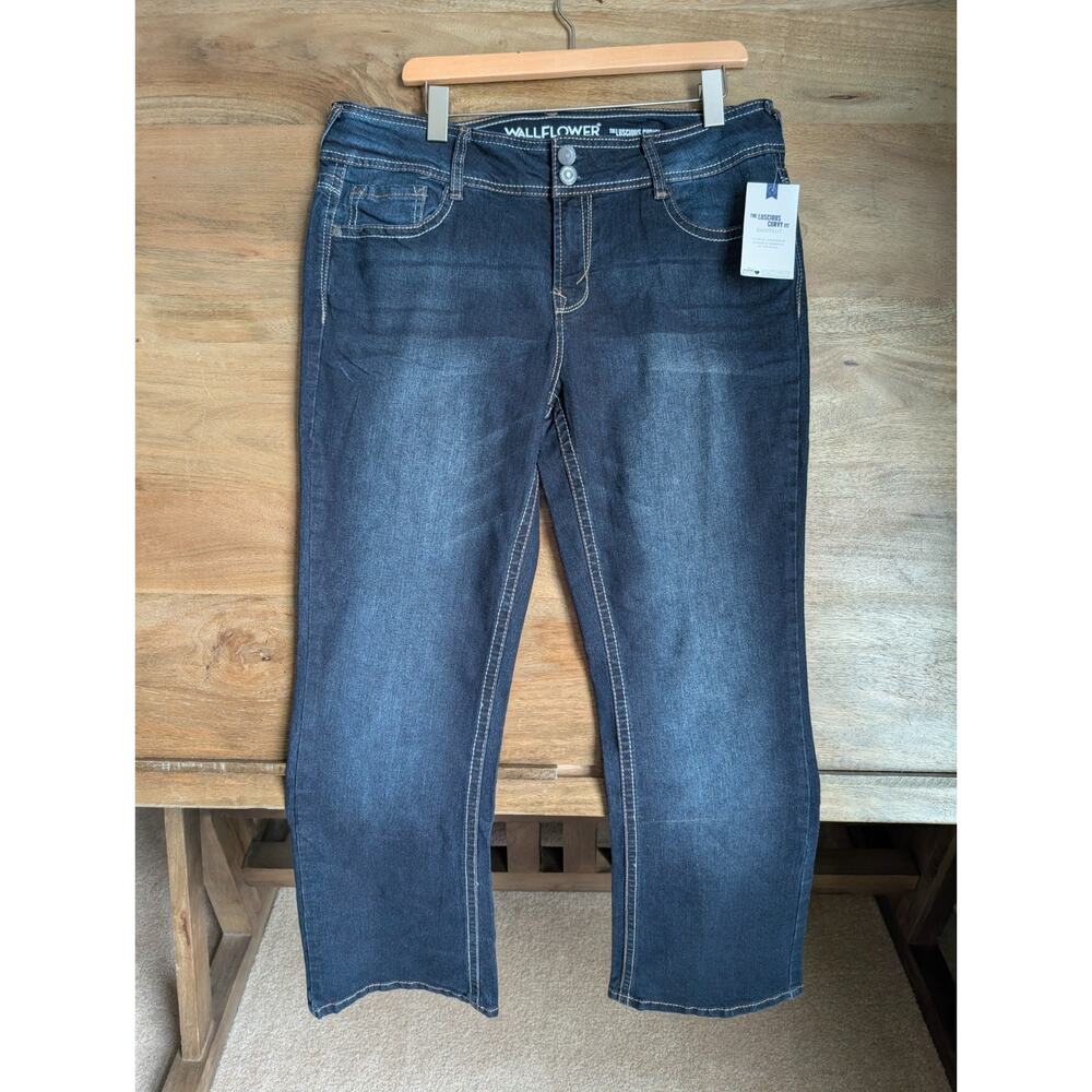 NWT WallFlower Bootcut Jeans Women's 15 Blue Denim Luscious Curvy Fit WBM13278B